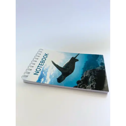 Carnețel pe spirală cu imprimeu Broasca Țestoasă, 40 foi în pătrățele