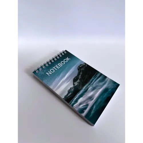 Carnețel pe spirală cu imprimeu Cer, 96 foi albe